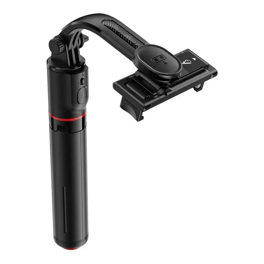 Acefast E42 selfie lazda su automatinėmis stovais ir „Bluetooth“ nuotolinio valdymo pultu 1,05 m - juoda – 3