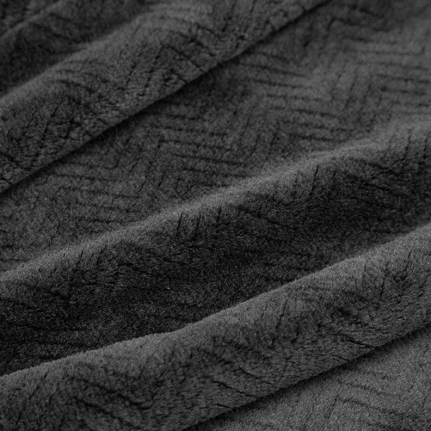 Eurofirany DESIGN 91 CINDY5 Pehme ja sile pleed, millel on löödud kalaõnge muster, 170X210 cm, värv: must – 3