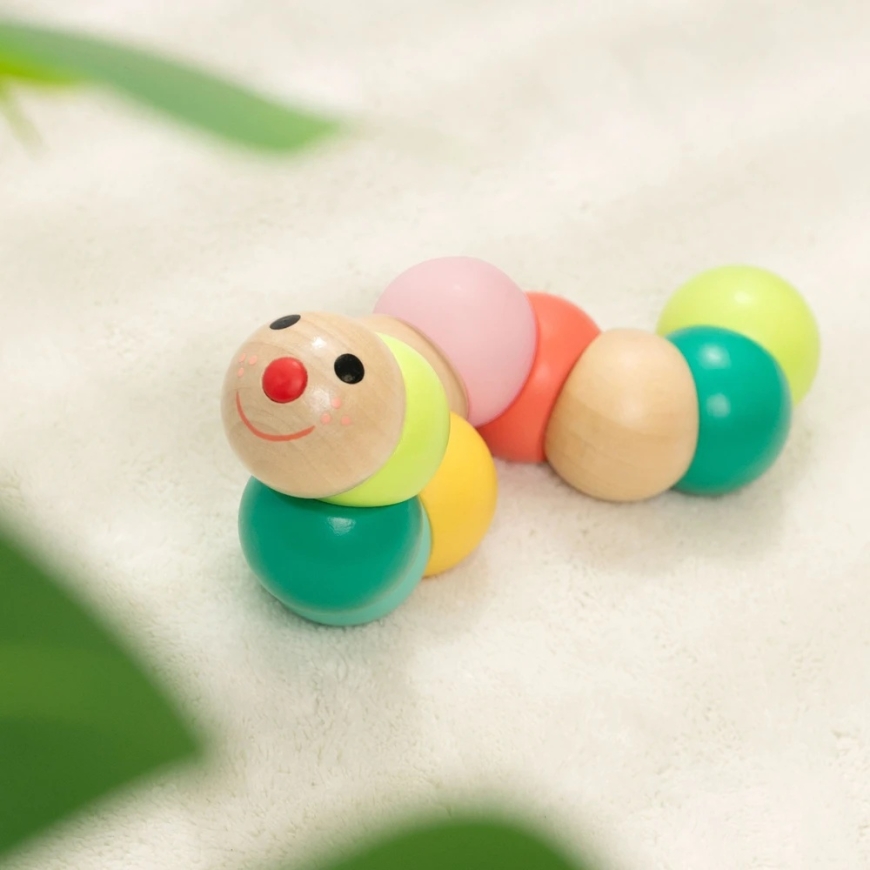 Classic World Wooden Caterpillar – Manipulative Sensory Toy – 2