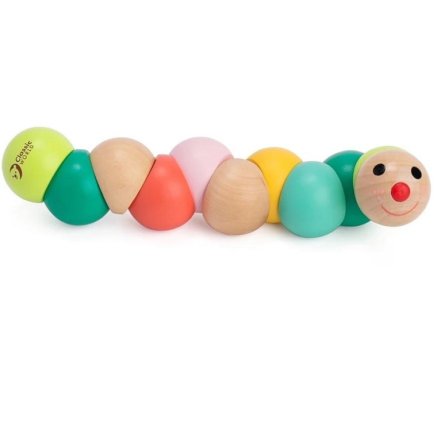 Classic World Wooden Caterpillar – Manipulative Sensory Toy – 5