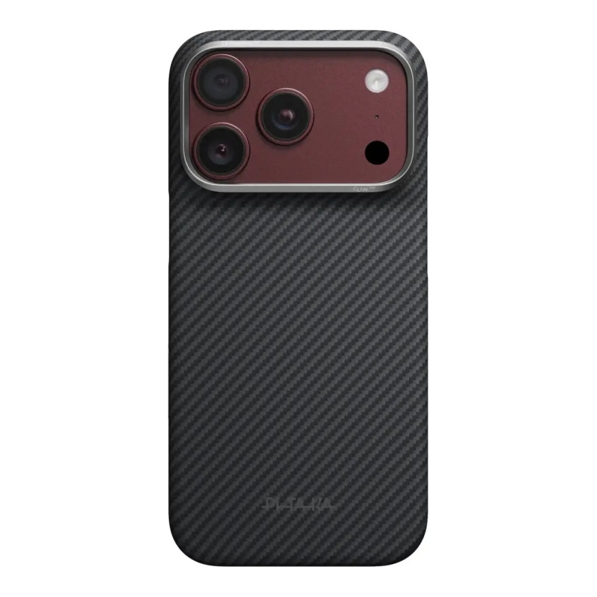 Pitaka Edge Case, musta/hall twill - iPhone 18/17 Pro – 3