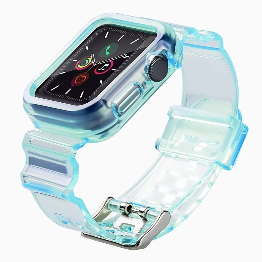 viedpulksteņa siksniņa priekš Apple Watch (44 mm) | silikons | zila