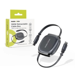 Mobile Origin 100W Выдвижной Кабельный Бокс USB-C на USB-C CB7 Космический Серый