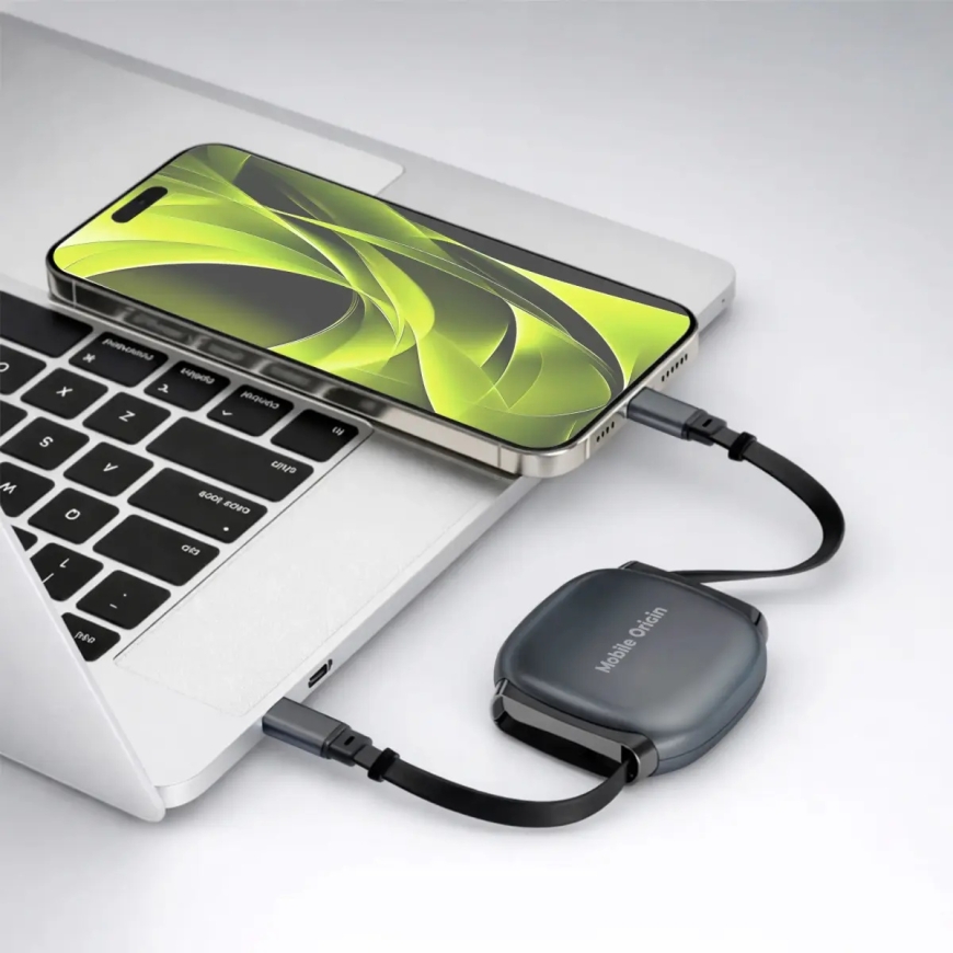 Mobile Origin 100W Выдвижной Кабельный Бокс USB-C на USB-C CB7 Космический Серый – 5