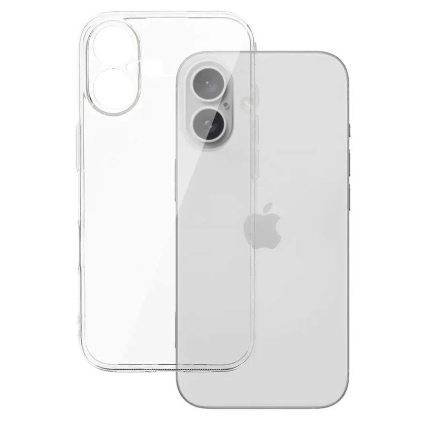 Galinė dėžutė 2 mm, puikiai tinkanti IPHONE 16, skaidri