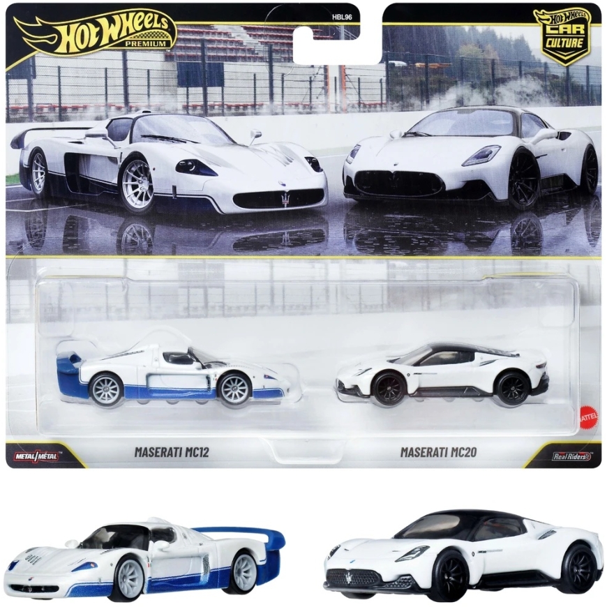 Hot Wheels Premium 2 sõidukite transpordikomplekt Maserati MC12 Maserati MC20