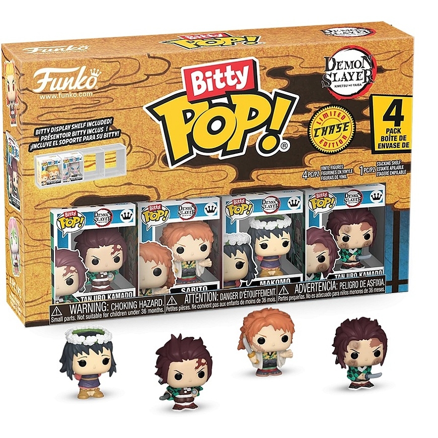 FUNKO Bitty POP! Figūriņu komplekts: Demon Slayer, ~2.3 cm (4 gab.)