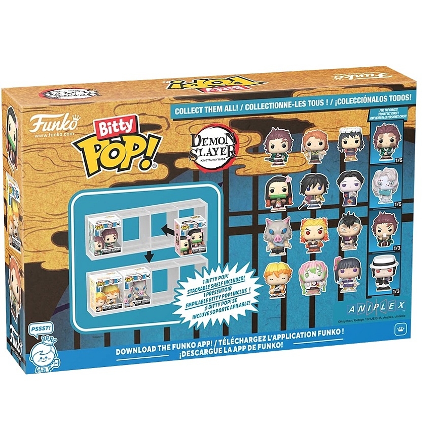 FUNKO Bitty POP! Набор фигурок: Demon Slayer, ~2.3 см (4 шт.) – 3