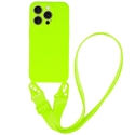 Strap Silicone phone case for iPhone 14 Pro green