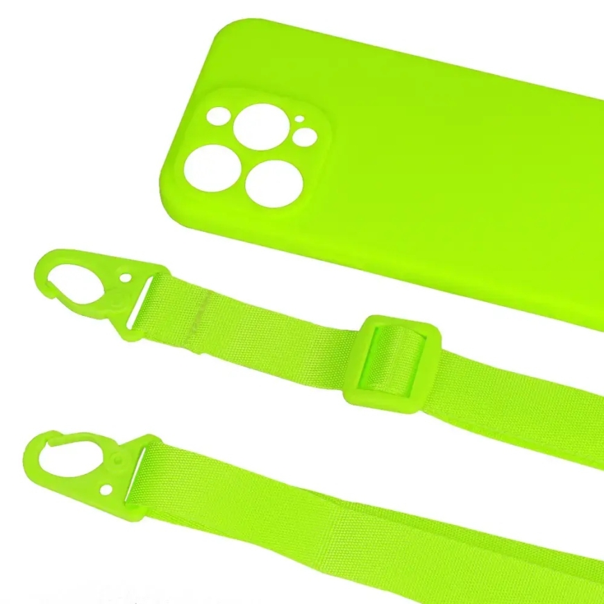 Strap Silicone telefoni ümbris iPhone 14 Pro roheline – 5