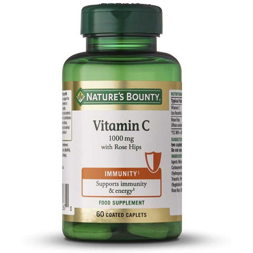 Natures Bounty VITAMIIN C 1000 mg roosi puusiekapslid 60 tk