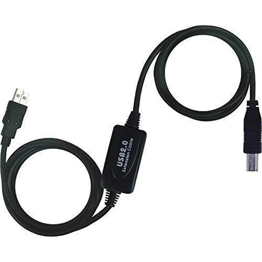 PremiumCord USB-A – USB-B 15 m black cable (ku2rep15ab)