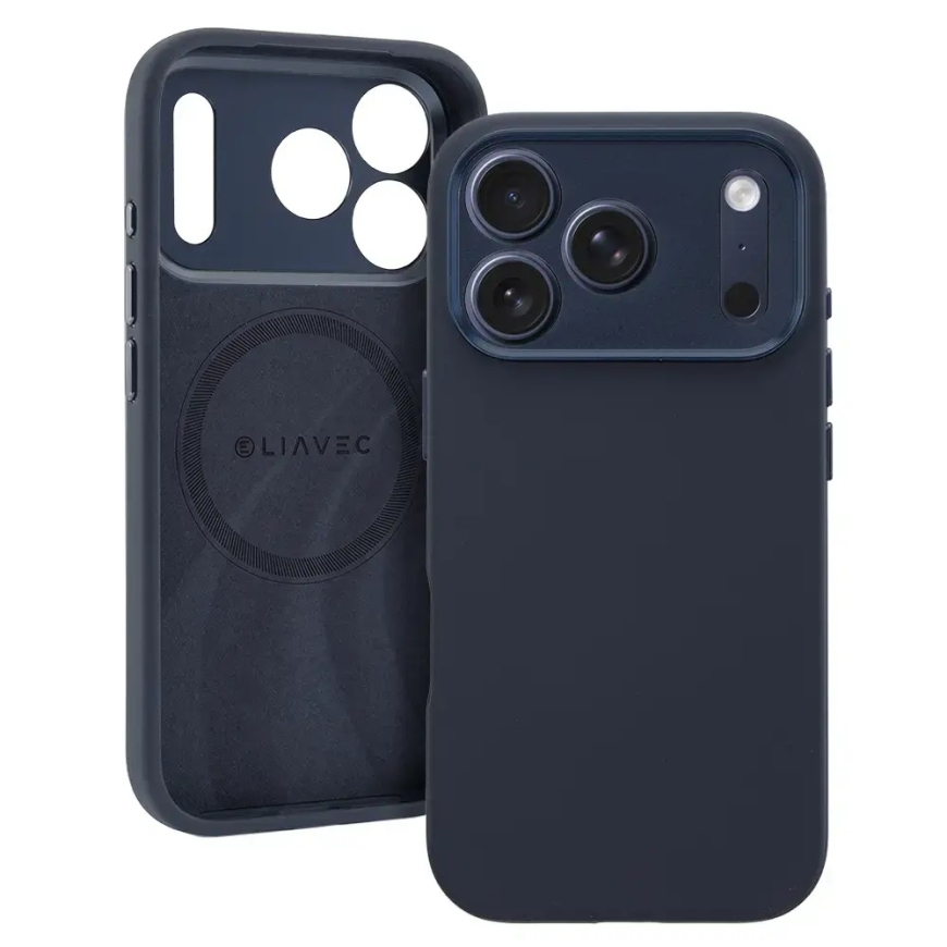 Liavec Silk Shield telefono dėklas su MagSafe palaikymu iPhone 17 Pro tamsiai mėlynas