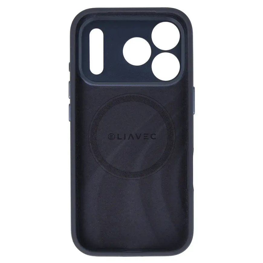 Liavec Silk Shield чехол с поддержкой MagSafe для телефона iPhone 17 Pro тёмно-синий – 4