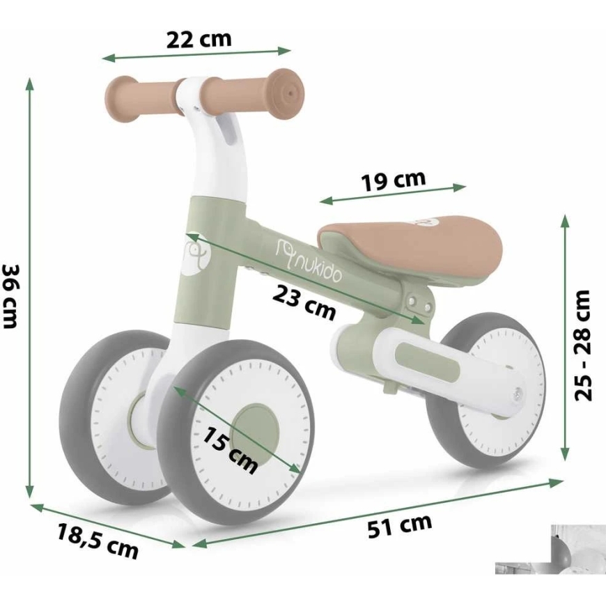 Vaikiškas balansinis dviratukas Nukido NK-603 – 3