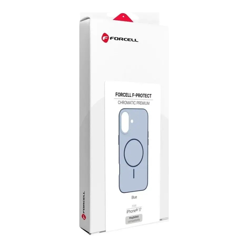 Dėklas iPhone 17 Forcell F-Protect Chromatic Premium, suderinamas su MagSafe, mėlynos spalvos – 5