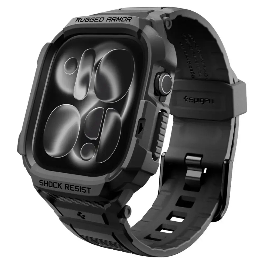Spigen Rugged Armor Pro išmaniojo laikrodžio dėklas Apple Watch 12 (42 mm) | juodas