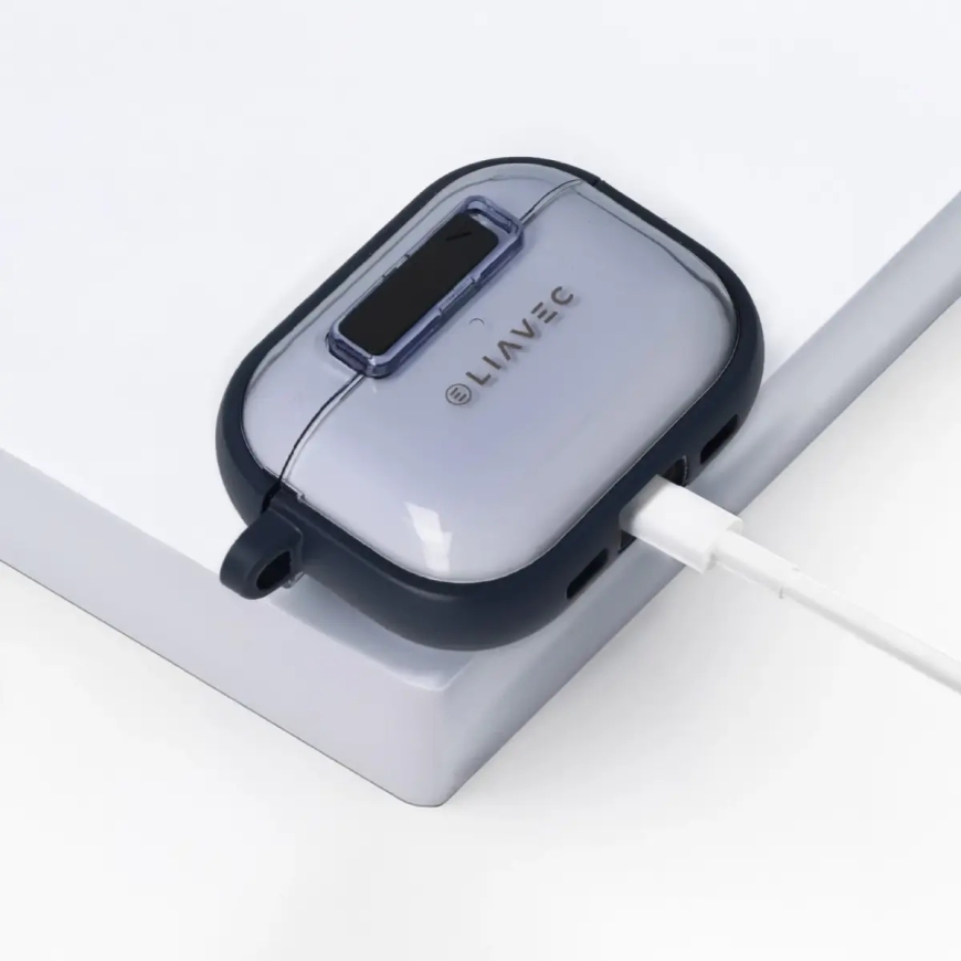 Liavec SlideLock korpus Apple AirPods Pro 3 läbipaistev-sinine – 2