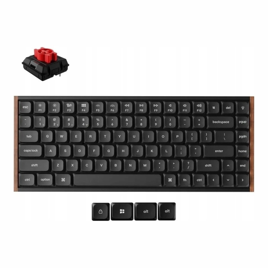 Klaviatūra žaidimams Keychron K3U-H1 75% Milk POM Raudona Switch 8K – 3