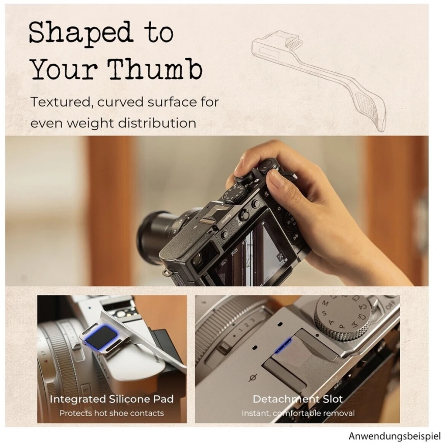 SmallRig pirkstu atbalsts Panasonic LUMIX L10, sudrabs (5703) – 3