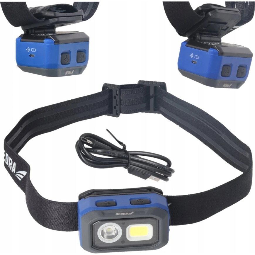 Dedra Taskulamp, Eeslamp 500lm, liikumisensor, 1000 mAh / 3xAAA patareid – 3