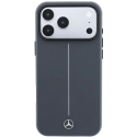 Mercedes odinis pusiau apgaubiantis dėklas su ikoniška linija MagSafe iPhone 18 Pro / 17 Pro - Tamsiai pilkas Mercedes odinis pusiau apgaubiantis dėklas su ikoniška linija MagSafe iPhone 18 Pro / 17 Pro - Tamsiai pilkas