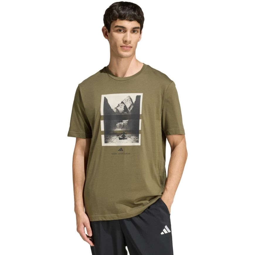 Vīriešu T-krekls adidas Outdoor Kayaking Graphic olīvzaļš KB2540 (L)