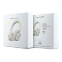 Guess Rectangle Metal Script Logo ENC Wireless Headphone White
