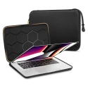 Tech-Protect Hardpouch nešiojamojo kompiuterio dėklas 15"/16" juodas/oranžinis Tech-Protect Hardpouch nešiojamojo kompiuterio dėklas 15"/16" juodas/oranžinis