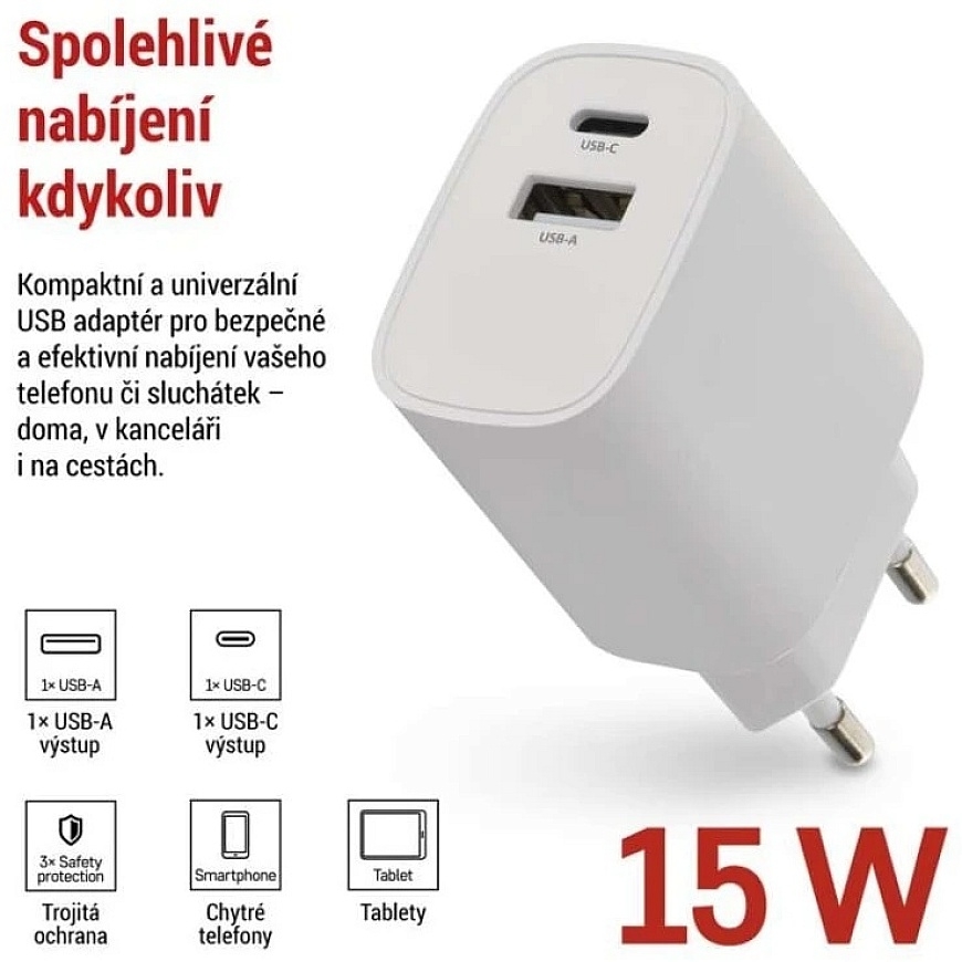 Emos Универсальный USB адаптер питания BASIC, макс. 15 Вт. – 2
