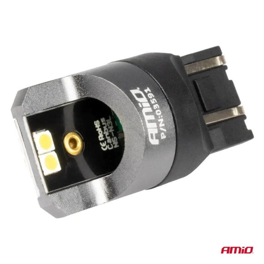 Светодиодные лампы CANBUS PRO серии 7443 W21/5W 4x3030 SMD, белые, 12/24V AMIO-03591 – 3