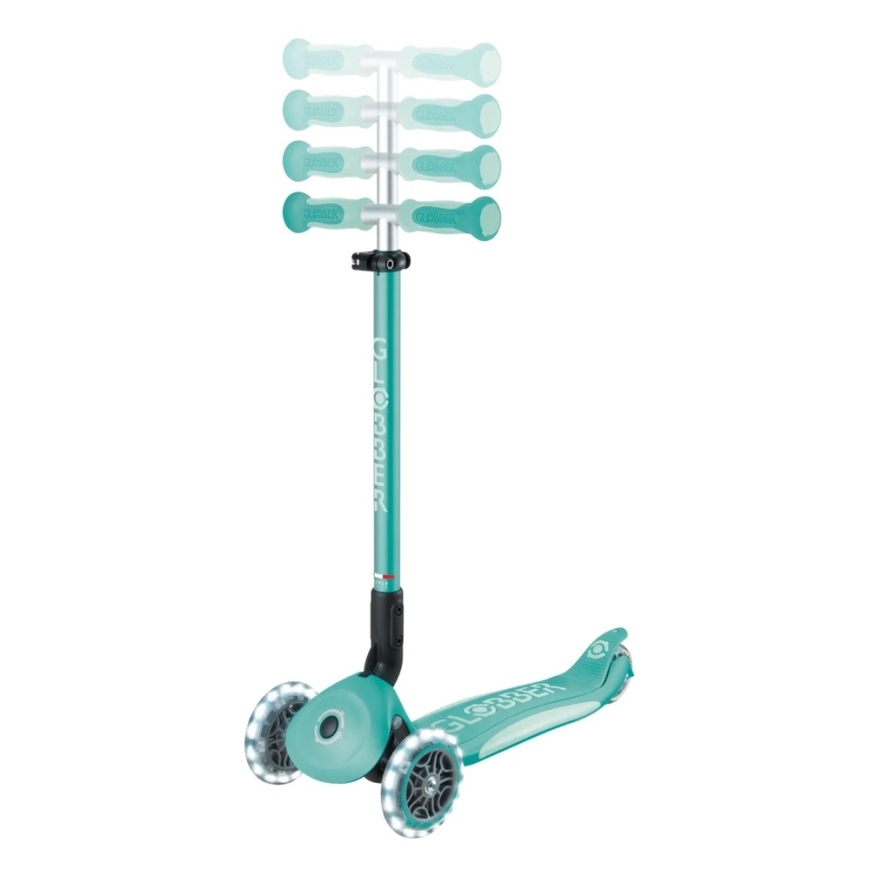 Paspirtukas GLOBBER Go Up Deluxe Lights, mėtų spalvos, 748-706 – 4