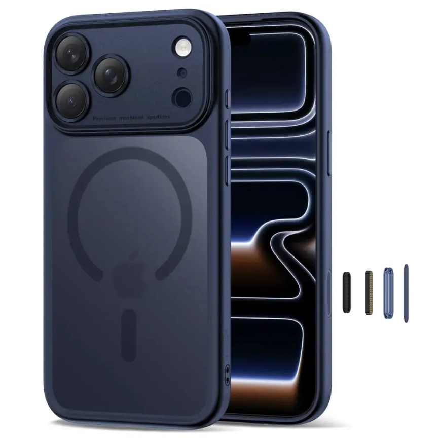 TECH-PROTECT MAGPEAK MAGSAFE CC maciņš telefonam iPhone 17 Pro Max zils – 2