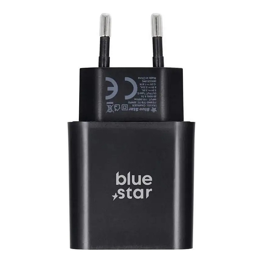 Blue Star TFB-TC-25WPD reisilaadija | 25W | PD, QC | USB-C | USB-C kuni USB-C kaabliga komplektis | must – 2