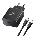Зарядное устройство Blue Star TFB-TC-25WPD | 25W | PD, QC | USB-C | с кабелем USB-C на USB-C в комплекте | чёрное Зарядное устройство Blue Star TFB-TC-25WPD | 25W | PD, QC | USB-C | с кабелем USB-C на USB-C в комплекте | чёрное