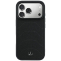 Mercedes Leather Mesh with Bow Line telefoni ümbris MagSafe toega iPhone 17 Pro Max must Mercedes Leather Mesh with Bow Line telefoni ümbris MagSafe toega iPhone 17 Pro Max must