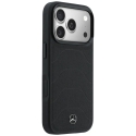 Mercedes Leather Mesh with Bow Line чехол с поддержкой MagSafe для телефона iPhone 17 Pro Max чёрный Mercedes Leather Mesh with Bow Line чехол с поддержкой MagSafe для телефона iPhone 17 Pro Max чёрный