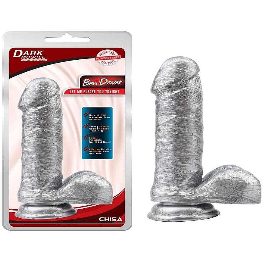 Darkmuscle Dildo realistic penis with testicles suction cup 19 cm