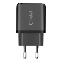 Tech-Protect NCA65W-GAN travel charger | 65W | PD, QC, GaN | USB-C, USB-A | black Tech-Protect NCA65W-GAN travel charger | 65W | PD, QC, GaN | USB-C, USB-A | black