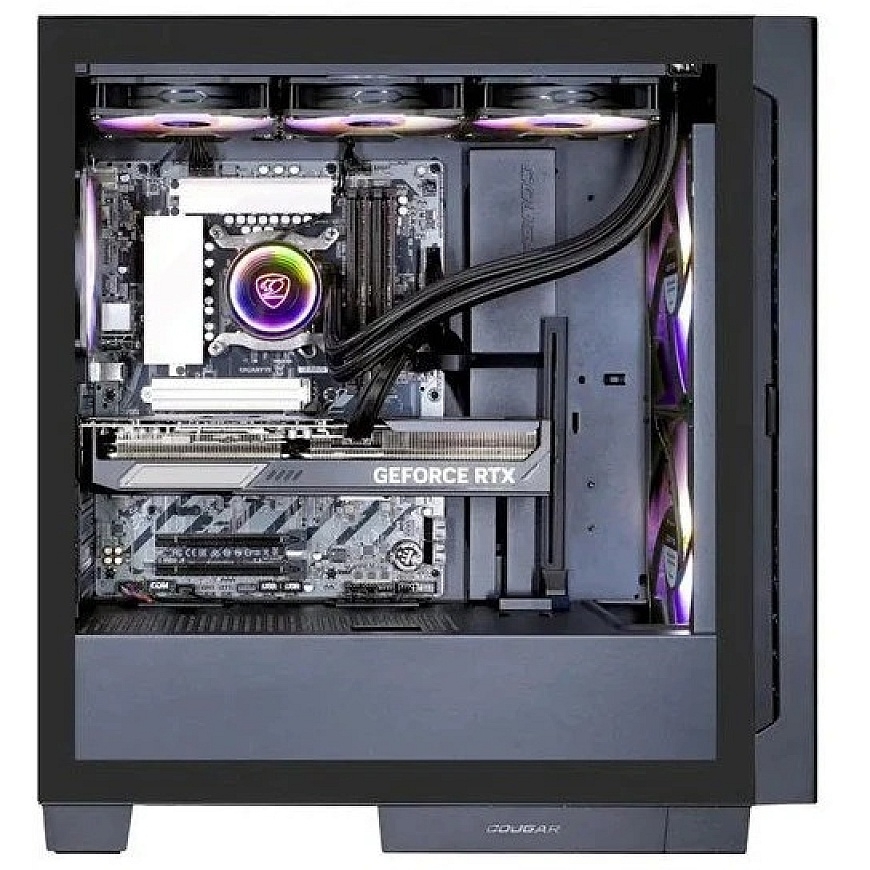 Hyrican COUGAR AIRFACE ECO BK (7545) Spēļu dators Ryzen 9 9950X3D Ūdens dzesēšana 64GB/2TB SSD RTX 5080 Win11 – 3