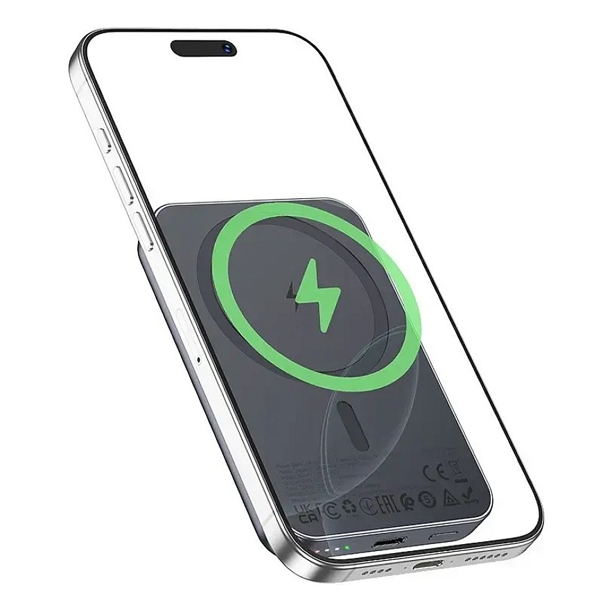Hoco J160 išorinė baterija (powerbank) | 5 000 mAh | 5W | MagSafe | pilkas – 2