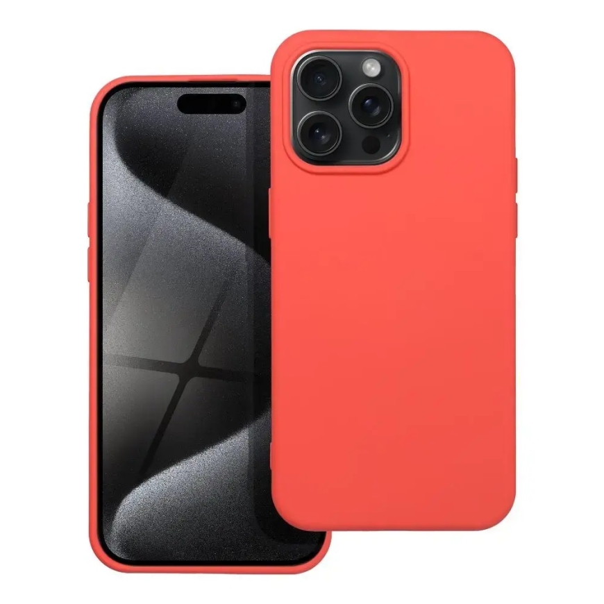Silicone maciņš telefonam iPhone 15 Pro Max oranžs
