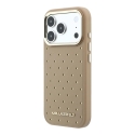 Karl Lagerfeld PU Perforated Gold Dots phone case with MagSafe support for iPhone 17 Pro Max beige Karl Lagerfeld PU Perforated Gold Dots phone case with MagSafe support for iPhone 17 Pro Max beige