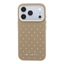 Karl Lagerfeld PU Perforated Gold Dots maciņš ar MagSafe atbalstu telefonam iPhone 17 Pro Max bēšs Karl Lagerfeld PU Perforated Gold Dots maciņš ar MagSafe atbalstu telefonam iPhone 17 Pro Max bēšs