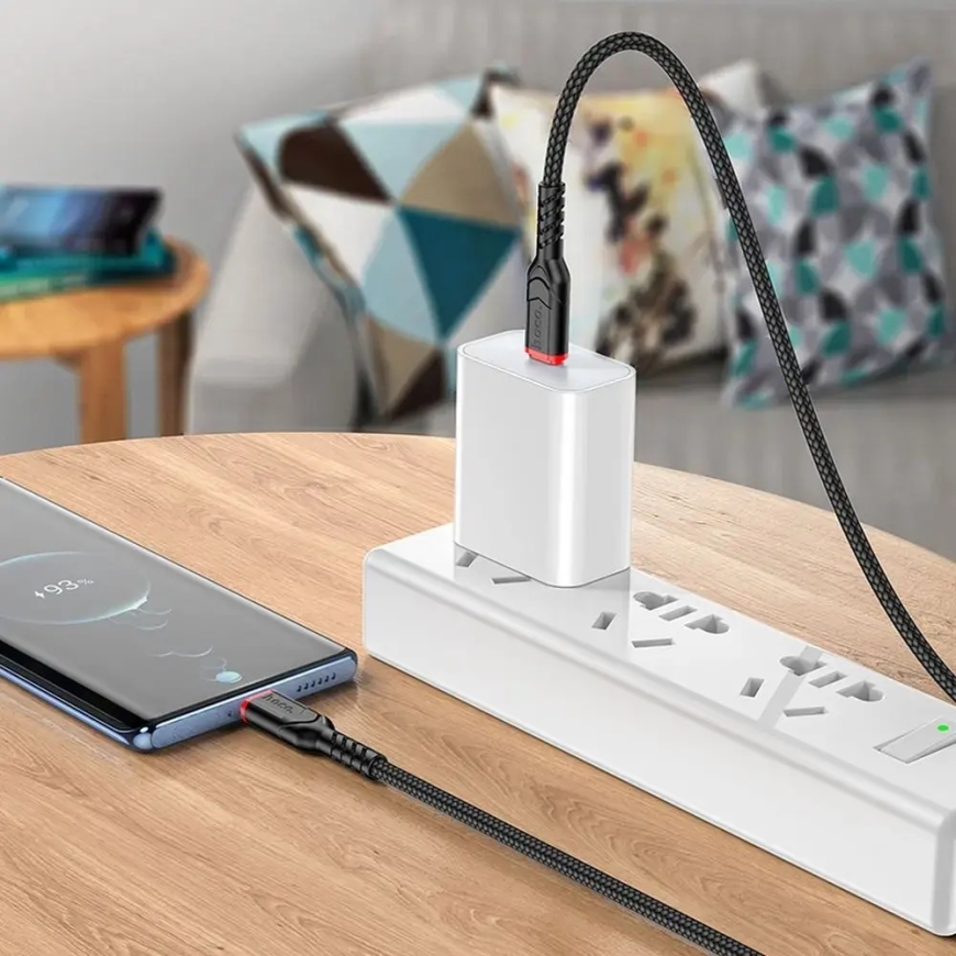 Hoco X59 провод для передачи данных и зарядки | USB-C на USB-C | PD, QC | 60W | 1m | чёрный – 3