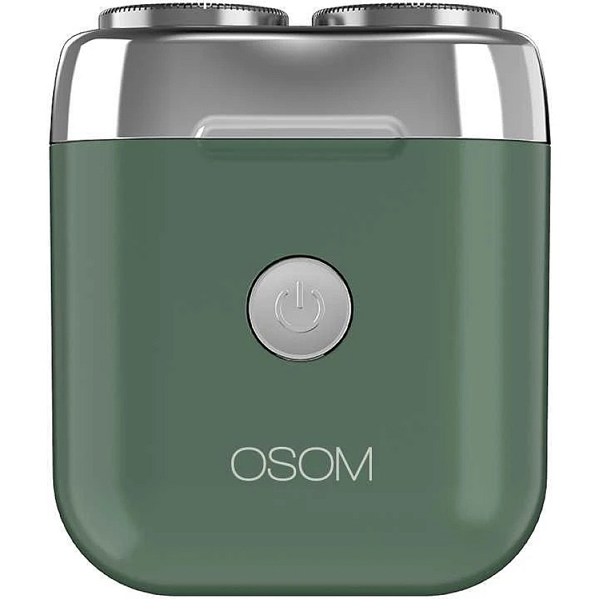 Mini hiustenleikkuri-partatrimmeri OSOM Dual Blade Rotary Shaver OSOM02971, vihreä