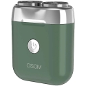 Mini matu griešanas mašīna-bārdu trimmeris OSOM Dual Blade Rotary Shaver OSOM02971, zaļā krāsā