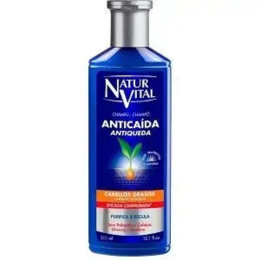 Naturvital Hiustenlähtöä estävä shampoo rasvoittuville hiuksille 300 100ml