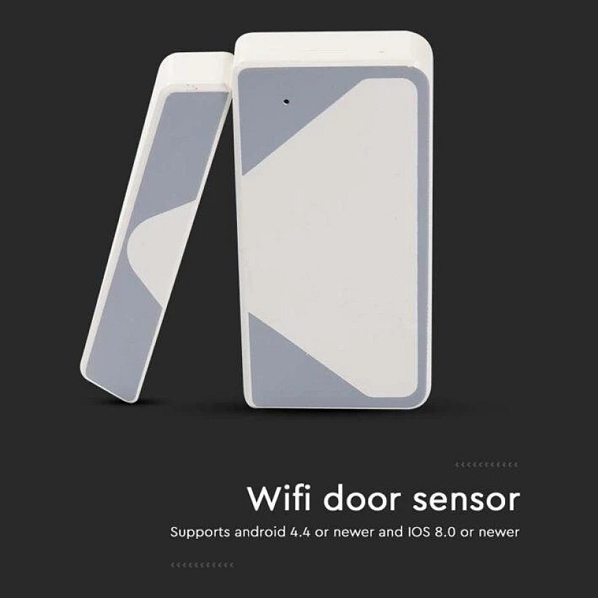 V-tac WIFI magnetiline kontaktandur, valge, ühilduv AMAZON ALEXA ja GOOGLE HOME'iga – 3