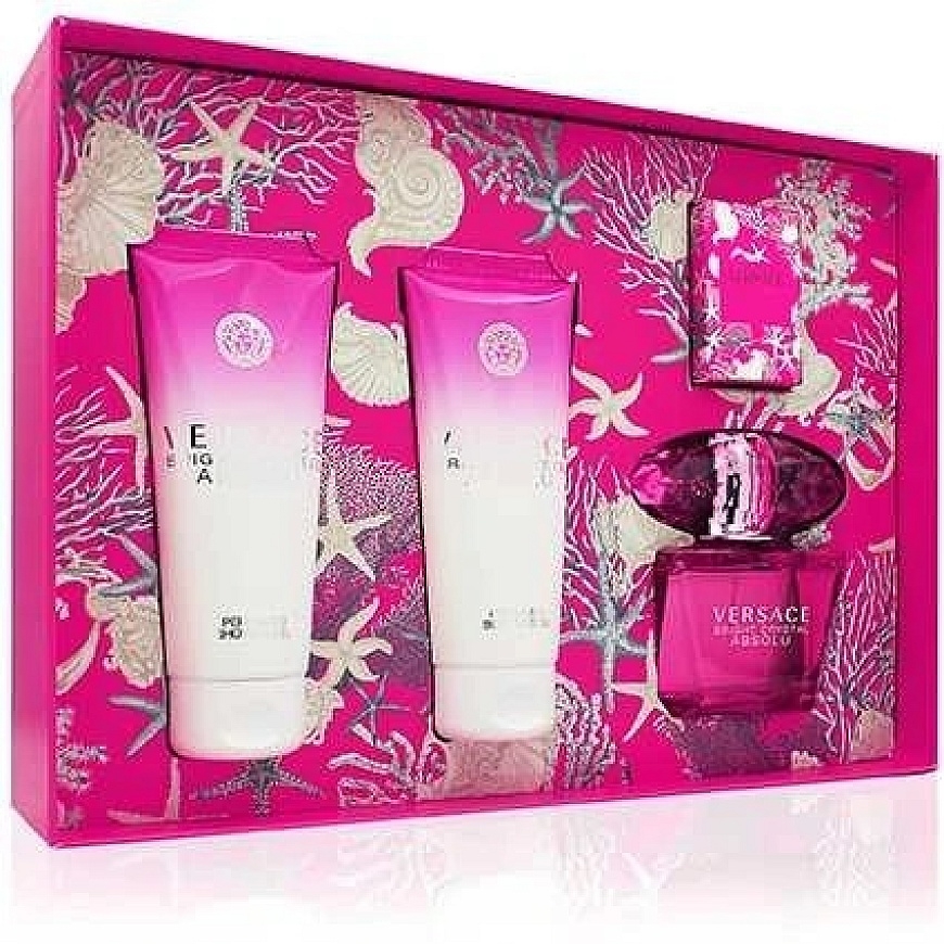 Versace Bright Crystal Absolu gift set for women (EDP, 90 ml + shower gel, 100 ml + body lotion, 100 ml + EDP, 5 ml) – 4